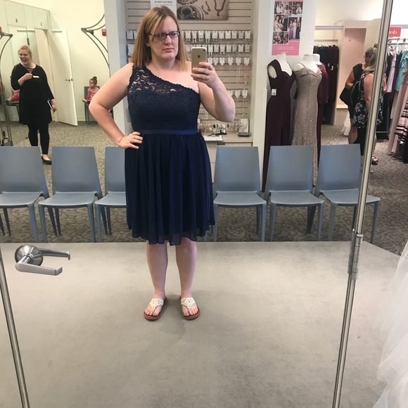 david's bridal navy blue